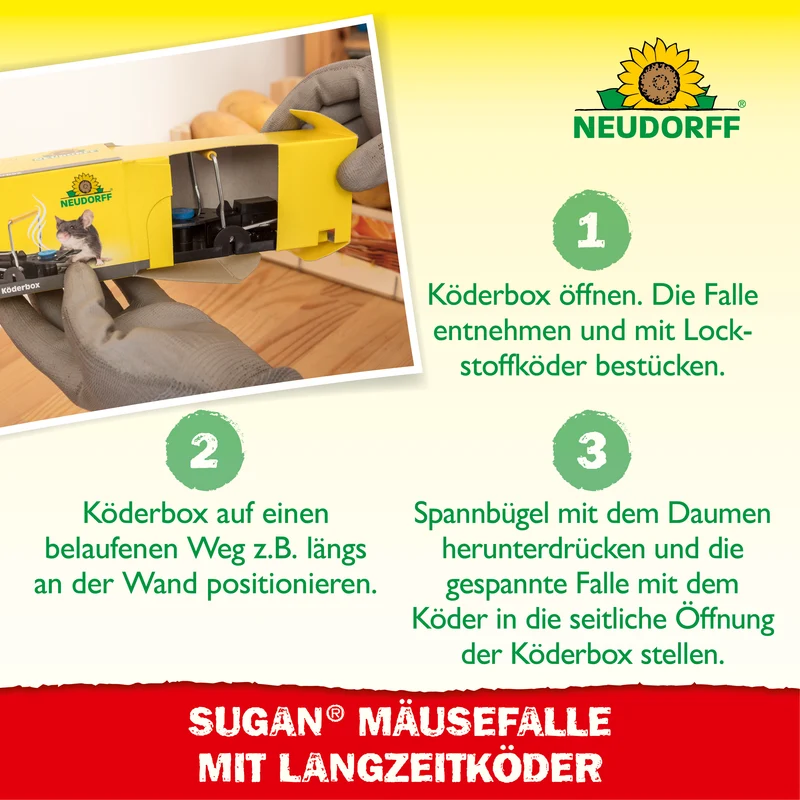 Sugan MäuseFalle mit Langzeitköder