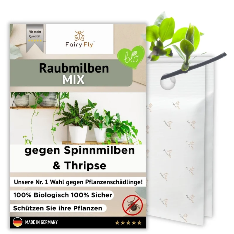 Raubmilben Mix gegen Thripse & Spinnmilben – Cucumeris & Californicus – Nützlinge für Zimmerpflanzen & Gewächshaus