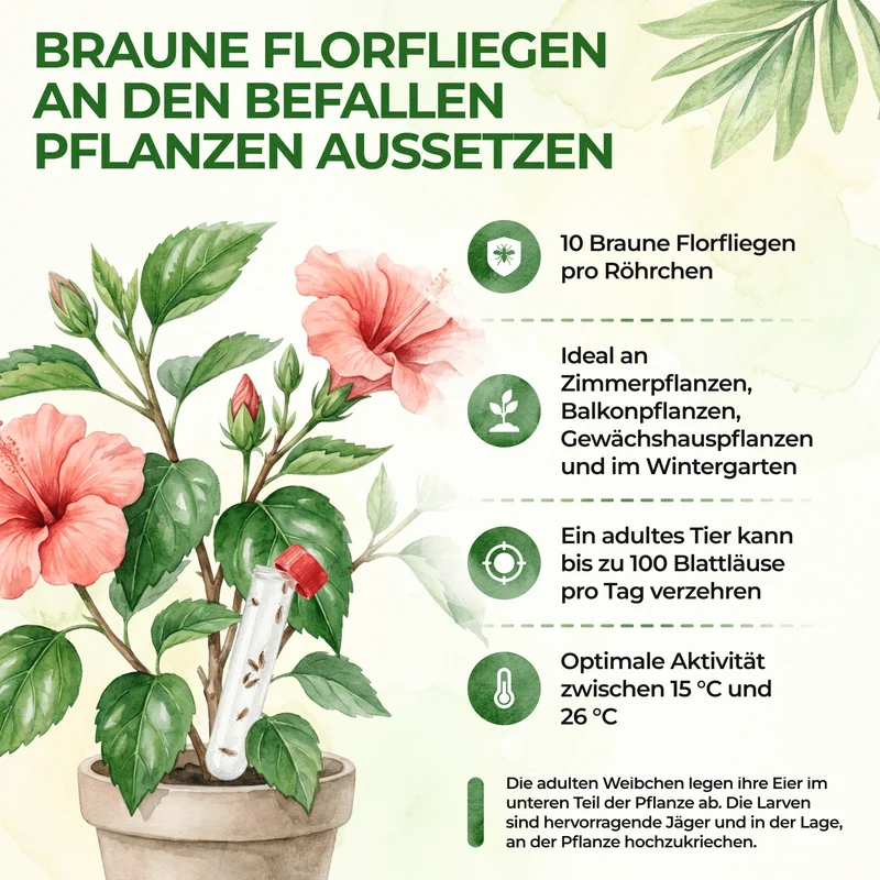 Braune Florfliegen gegen Blattläuse, Thripse, Spinnmilben und Co.