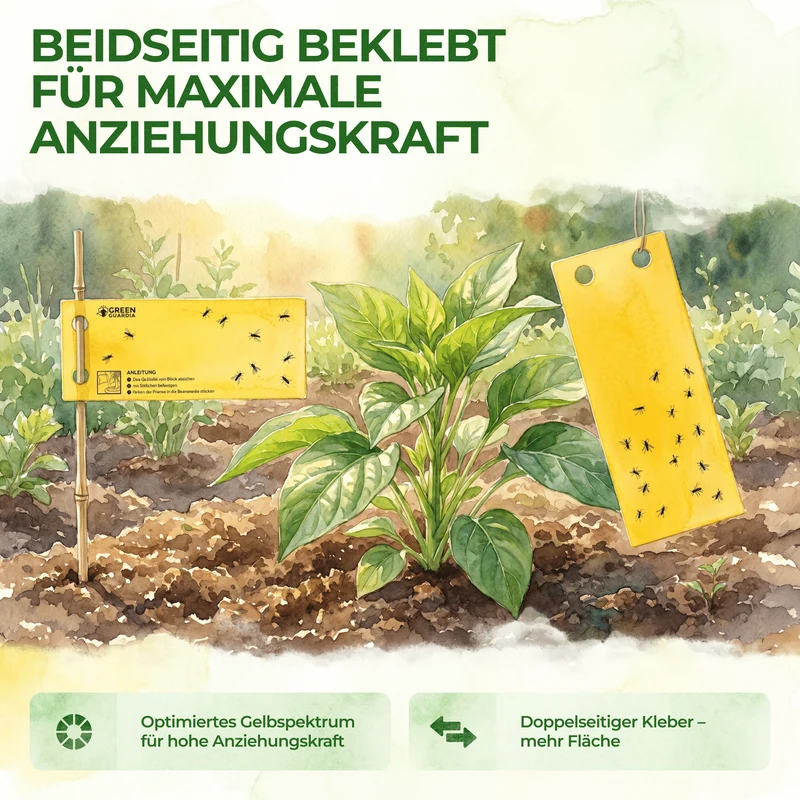 Gelbsticker gegen Trauermücken, Thripse & anderen Fluginsekten