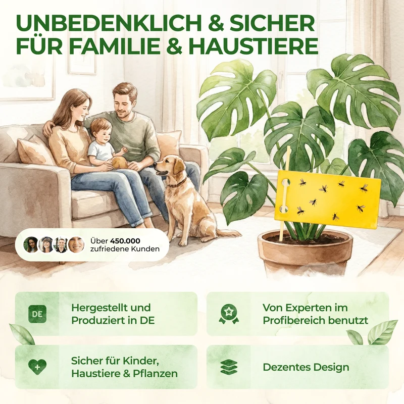 Gelbsticker gegen Trauermücken, Thripse & anderen Fluginsekten