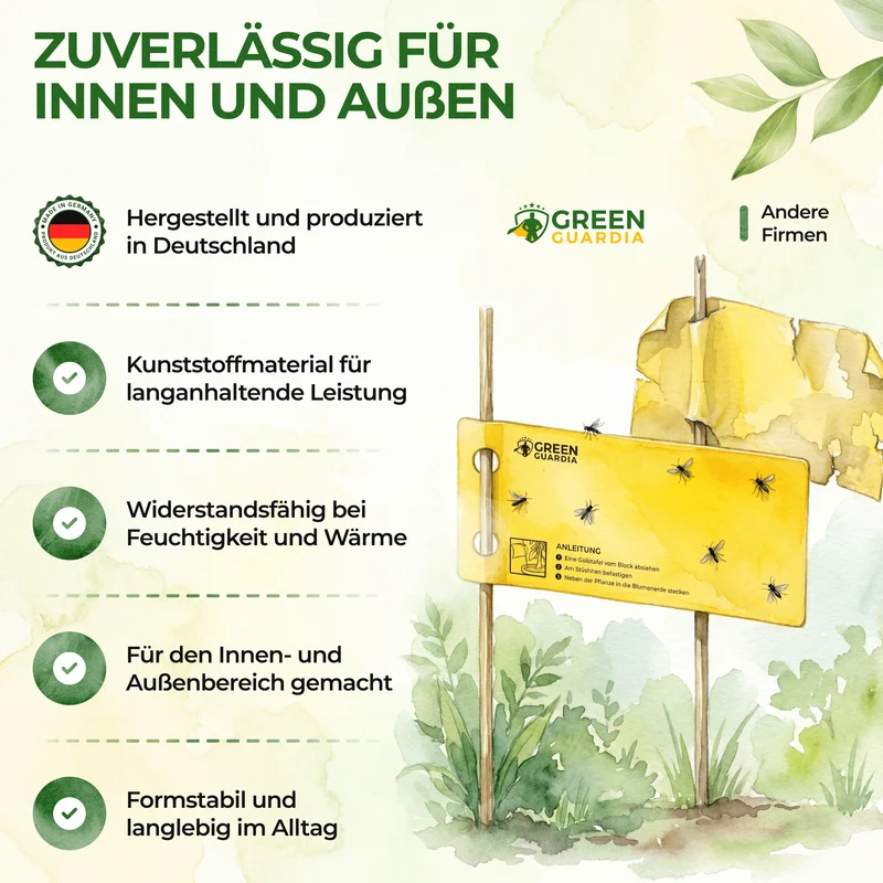 Gelbsticker gegen Trauermücken, Thripse & anderen Fluginsekten