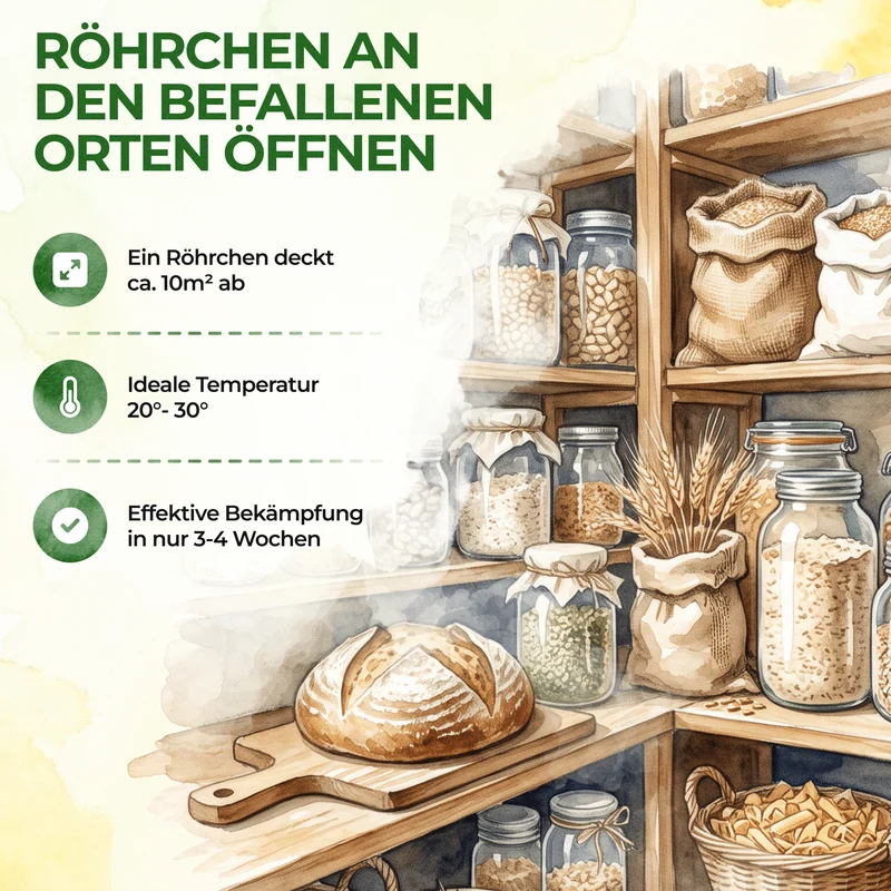 Ameisenwespchen gegen Brotkäfer, Tabakkäfer & Co.