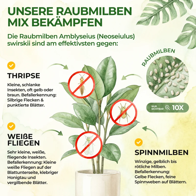 Acariens prédateurs ultimes contre les thrips, les acariens et les aleurodes
