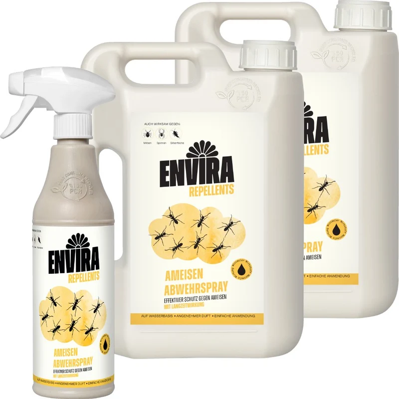 Envira Ameisen Abwehrspray 500ml + 2 x 2L