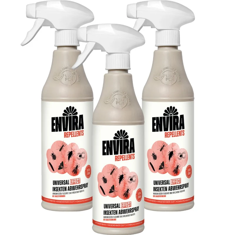 Envira EFFECT Abwehrspray - EXTRA Starke Formel - 3 x 500ml