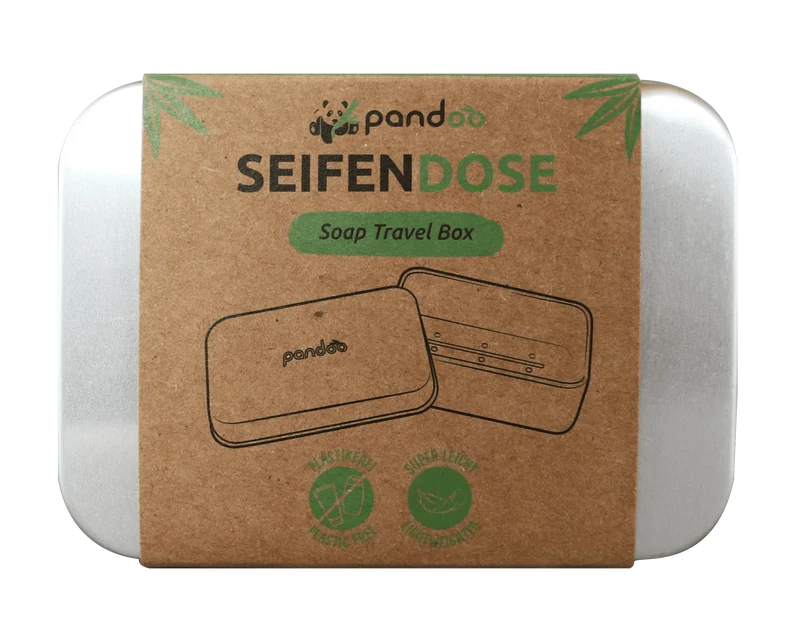 Seifendose aus Aluminium mit Abtropfgitter