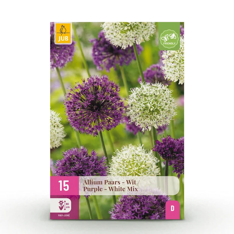 Blumenzwiebeln – Allium Purple & White Mix – winterhart & mehrjährig – lila & weiß – 15 Stück – Zwiebelgröße 10/12 – XXL Pack