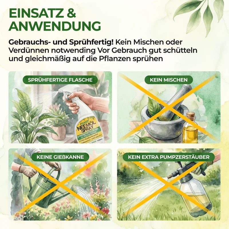 Neemöl-Spray zur Pflanzenpflege (750ml)