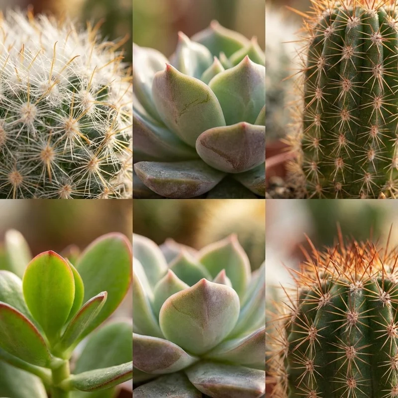 Mini Kakteen & Sukkulenten Mix – 8,1 cm Topf, 5–10 cm hoch, im Terrakottatopf