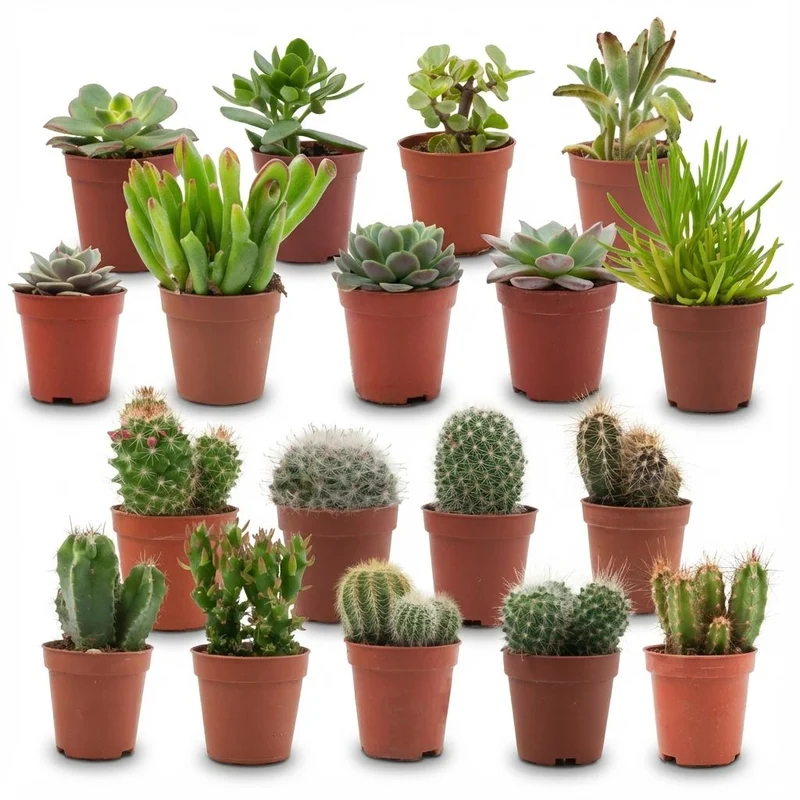 Mini Kakteen & Sukkulenten Mix – 5,5 cm Topf, 5–10 cm hoch