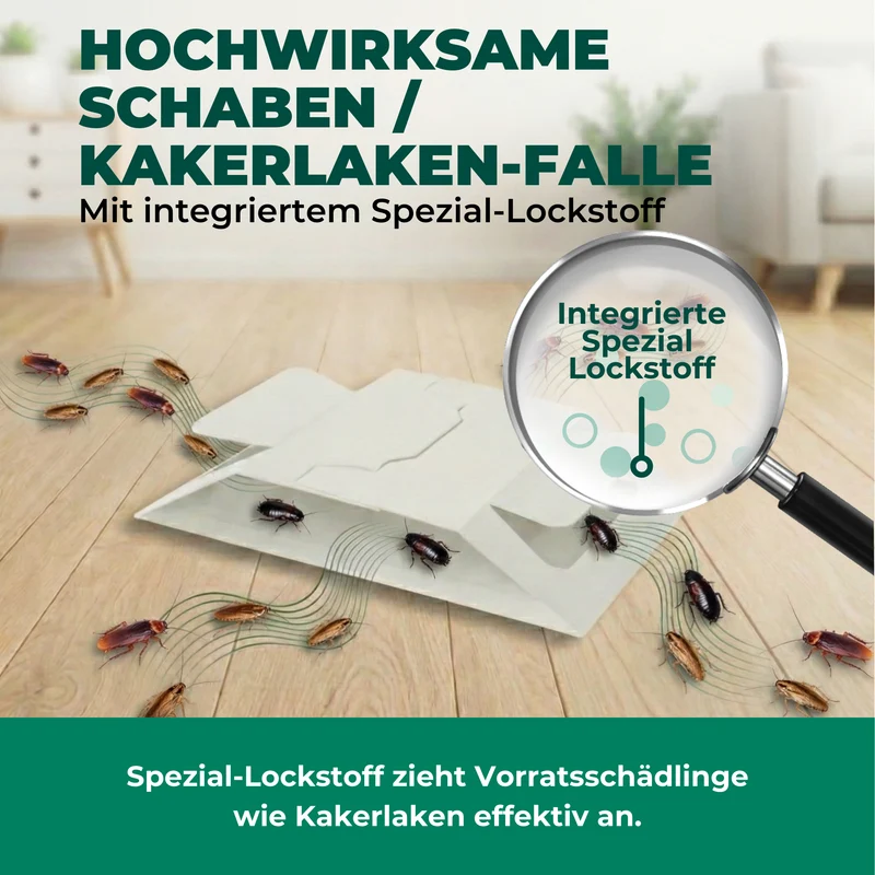 Kakerlaken/Schaben Falle mit Spezial-Lockstoff