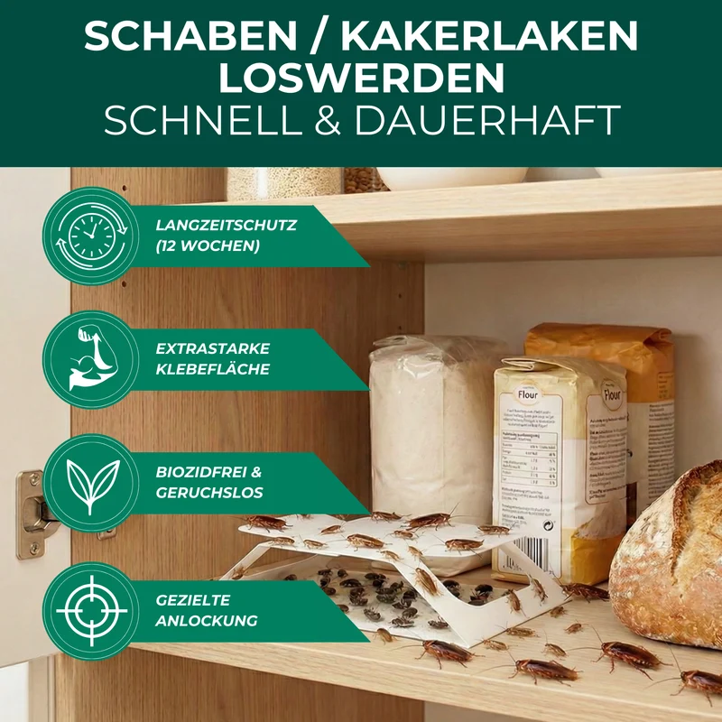 Kakerlaken/Schaben Falle mit Spezial-Lockstoff