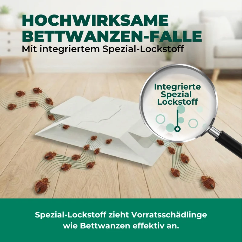 Bettwanzenfalle mit Spezial-Lockstoff