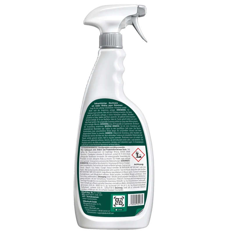 Holzwurm Spray: Holzwurmmittel gegen Holzwürmer, Holzbock & Nagekäfer für Innen & Außen inkl. E-Book