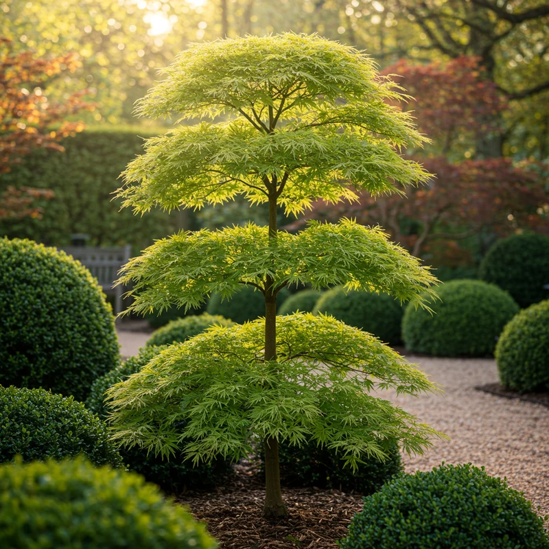Japanischer Fächerahorn ‘Emerald Lace’ – grün, laubabwerfend, 19 cm Topf, 70 cm