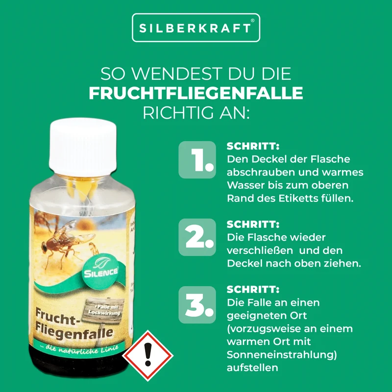 Silence Fruchtfliegenfalle: Monitoringfalle zur Befallsermittlung gegen Frucht-, Obst- und Essigfliegen