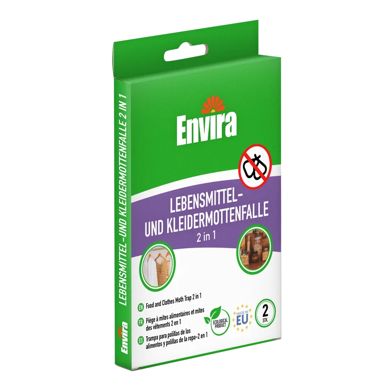 Envira Lebensmittelmotten- und Kleidermottenfalle 2 in 1