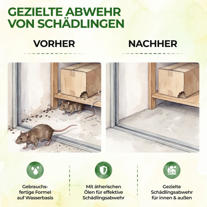 Muizen-/rattenafweermiddelspray met geconcentreerde werking