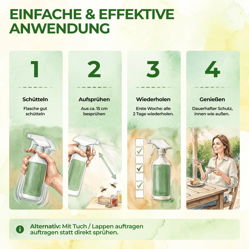 Koncentrat w sprayu odstraszającym osy