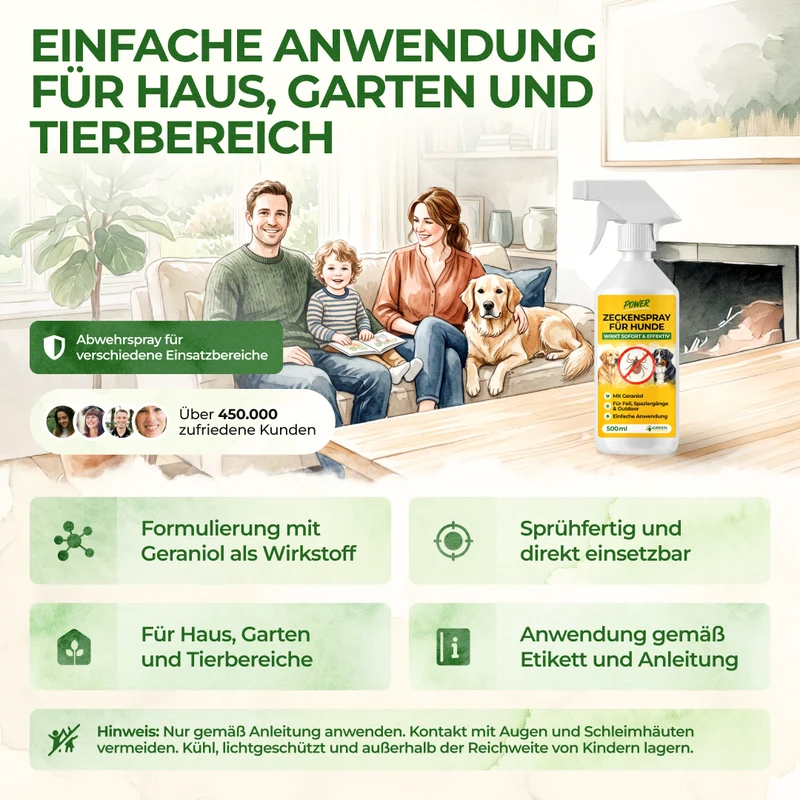 Tekenwerende spray met geconcentreerde werking voor honden