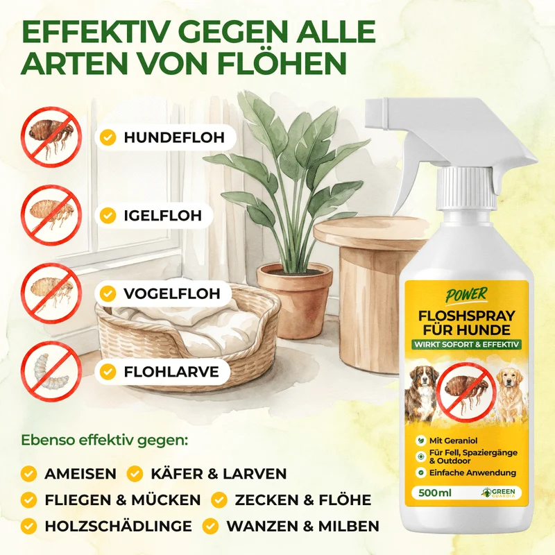 Spray anti-puces concentré pour chiens-500 ml