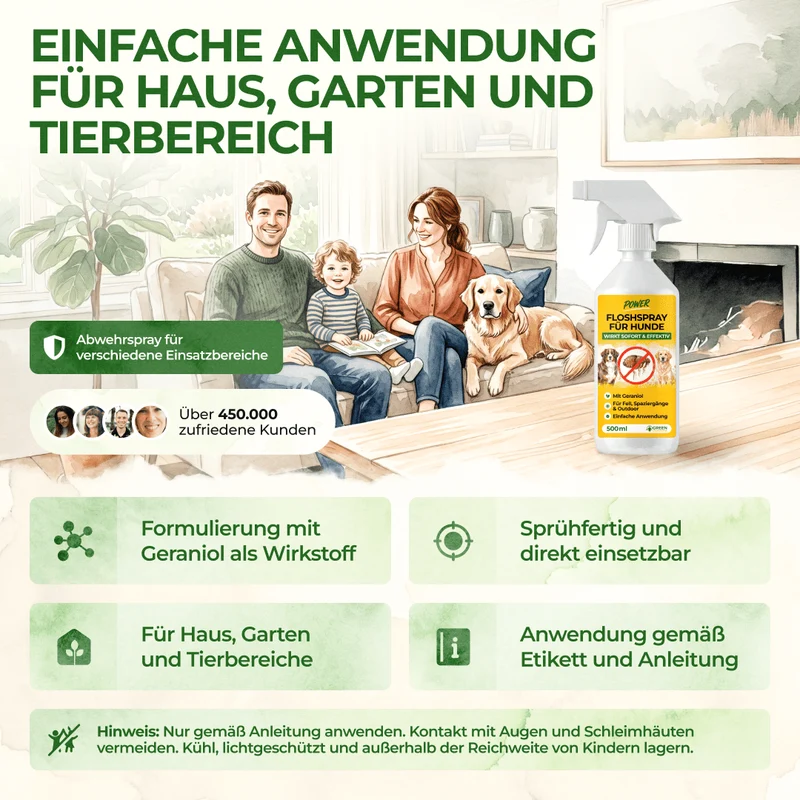 Spray anti-puces concentré pour chiens-500 ml