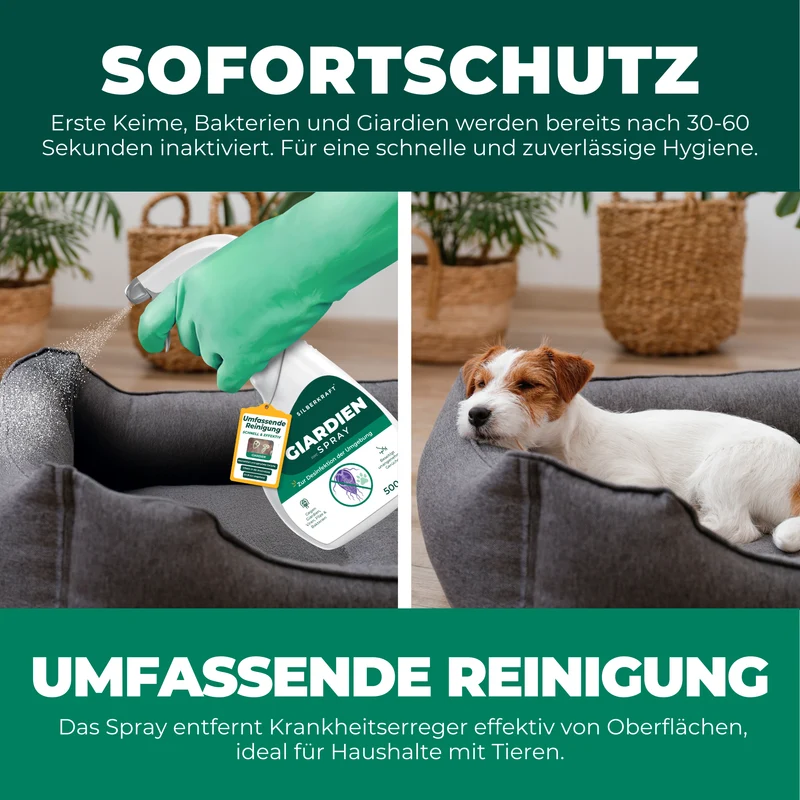Giardienspray gegen Giardien, Bakterien, Viren & Pilze inkl. kostenloses eBook