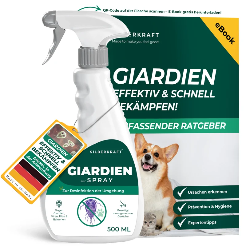 Giardienspray gegen Giardien, Bakterien, Viren & Pilze inkl. kostenloses eBook