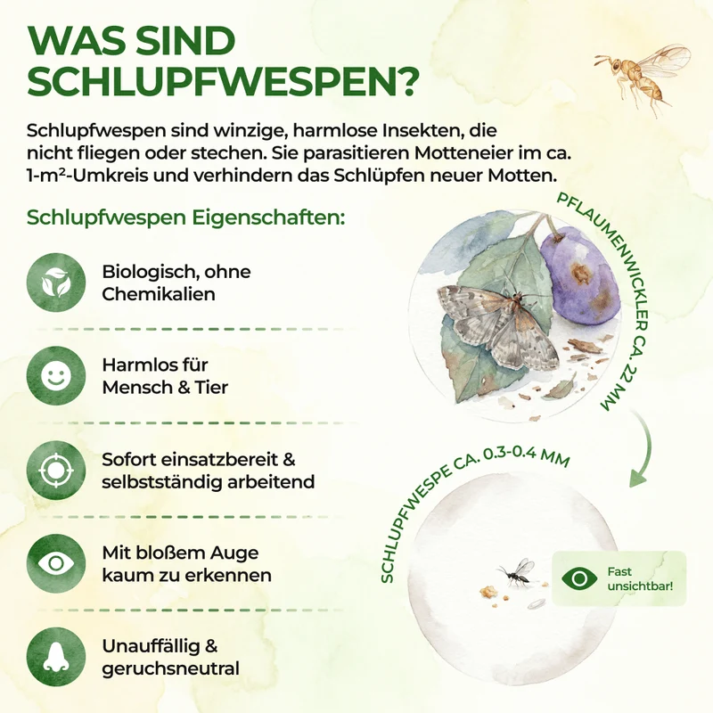 Schlupfwespen gegen Pflaumenwickler
