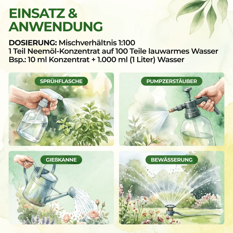 Neemöl mit Emulgator zur Pflanzenpflege