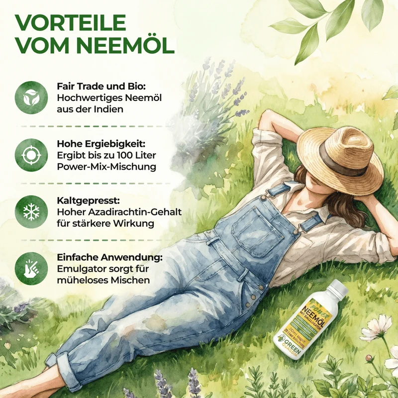 Neemöl mit Emulgator zur Pflanzenpflege