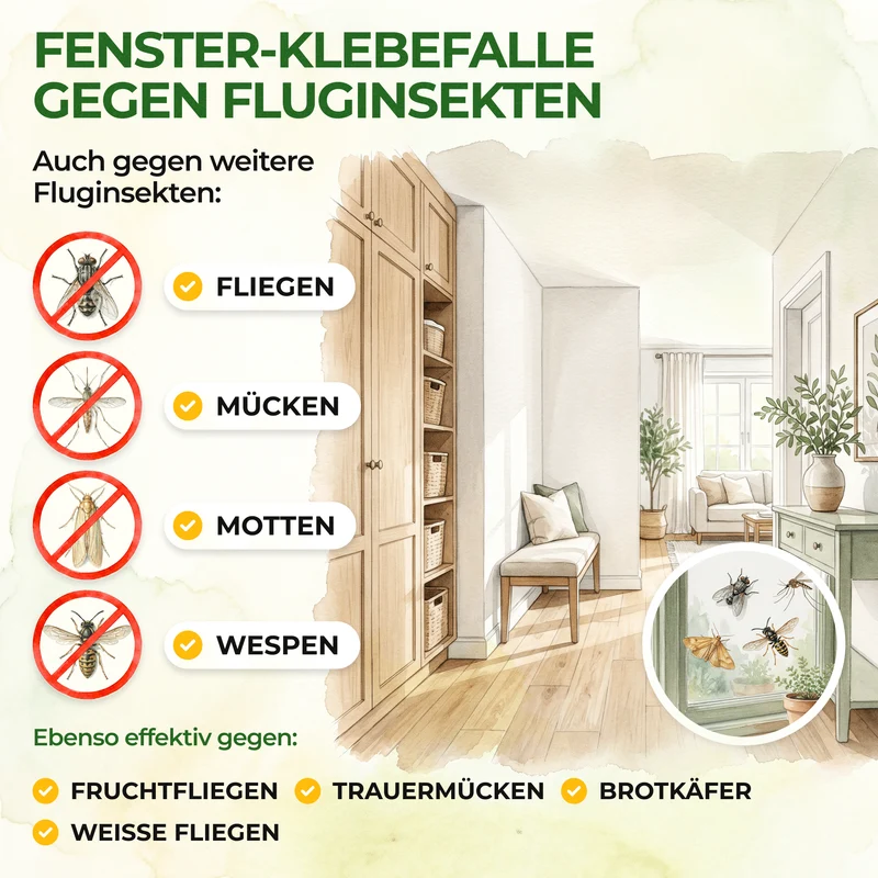 Fluginsekten Fenster-Falle