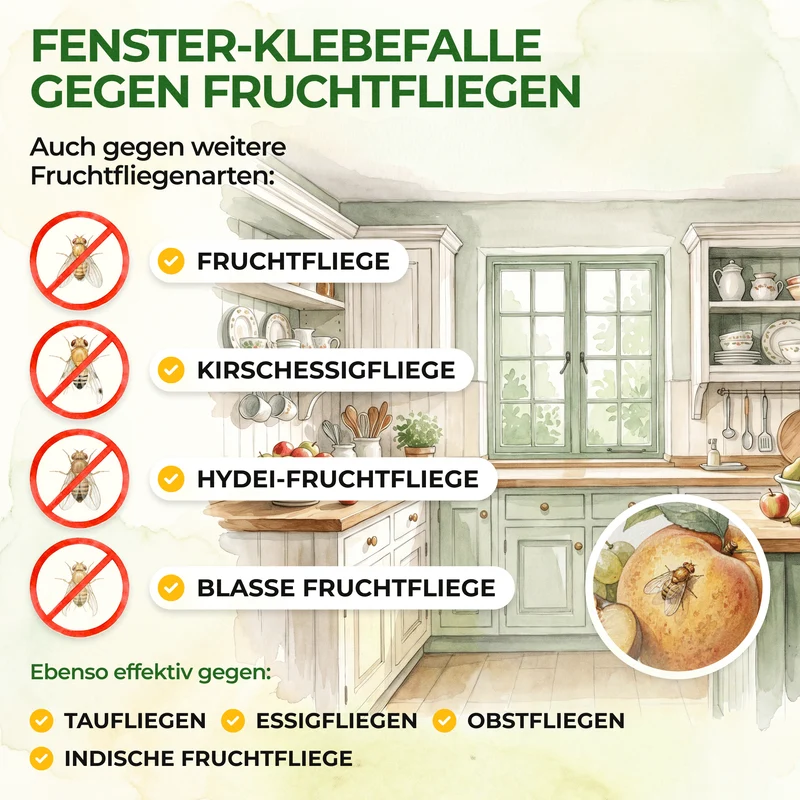Fruchtfliegen Fenster-Falle