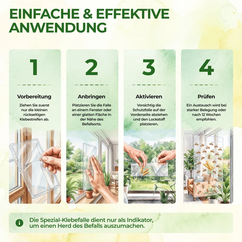 Fruchtfliegen Fenster-Falle