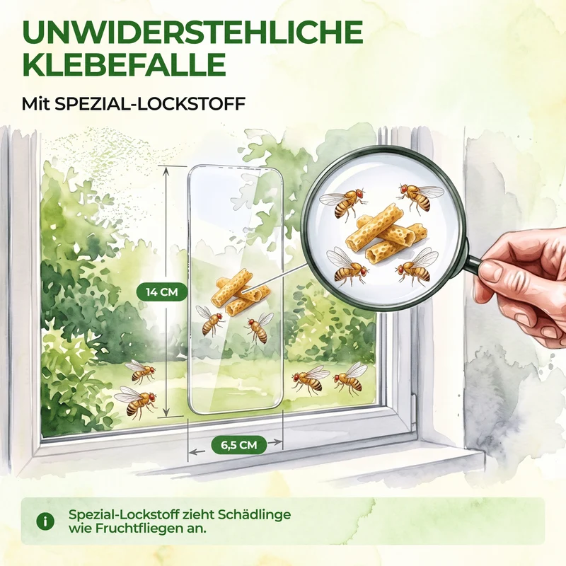 Fruchtfliegen Fenster-Falle