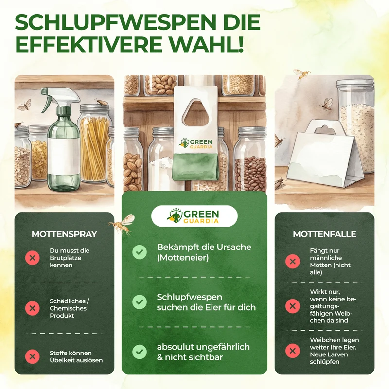 Schlupfwespen gegen Lebensmittelmotten