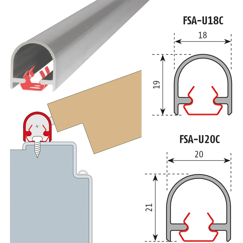 Fingerschutz-Abdeckprofil