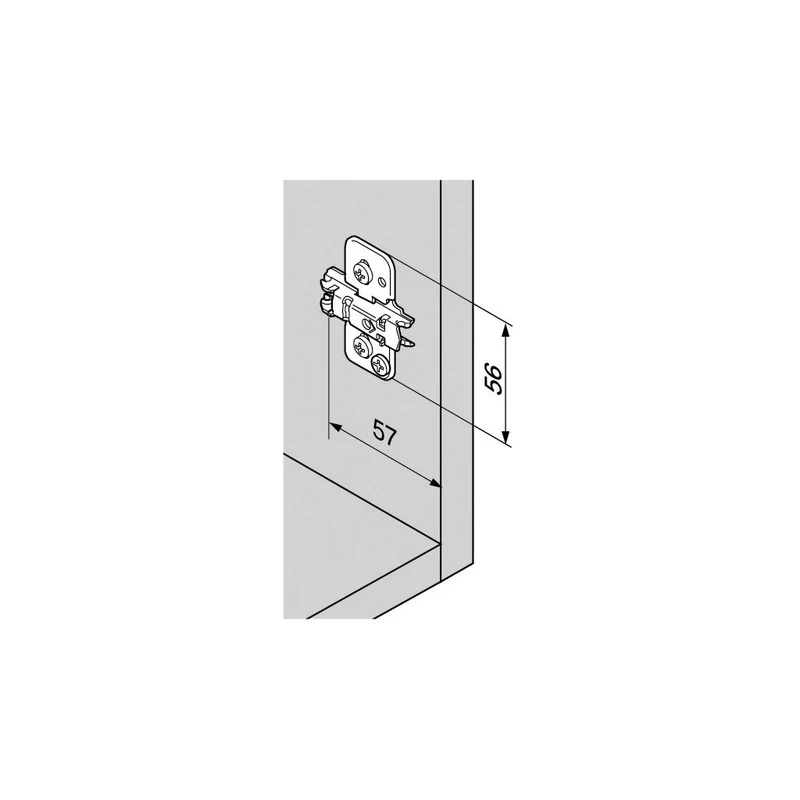 Clip top Excenter Kreuzmontageplatte