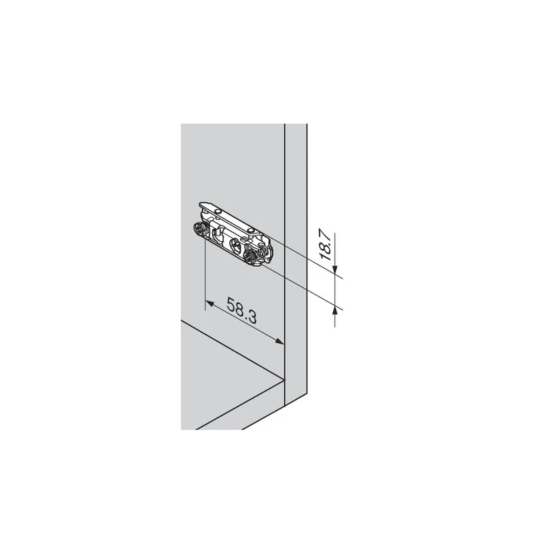 Clip top Excenter Montageplatte gerade