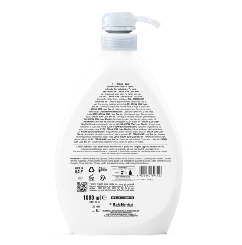 Sapone antibatterico Sanitec Cream Soap Luxor Blue Iris 1 lt