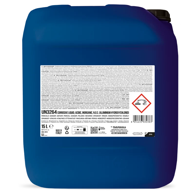 Prodotto per flocculazione e chiarificazione acque Sanitec SW10 FLOCCULANT 15 lt