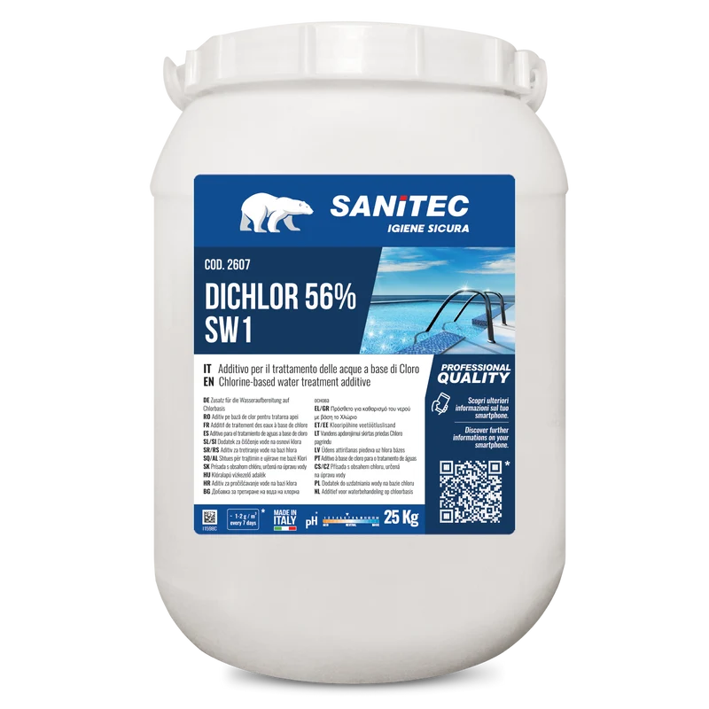 Additivo per trattamento acque piscina Sanitec SW DICHLOR 25 kg