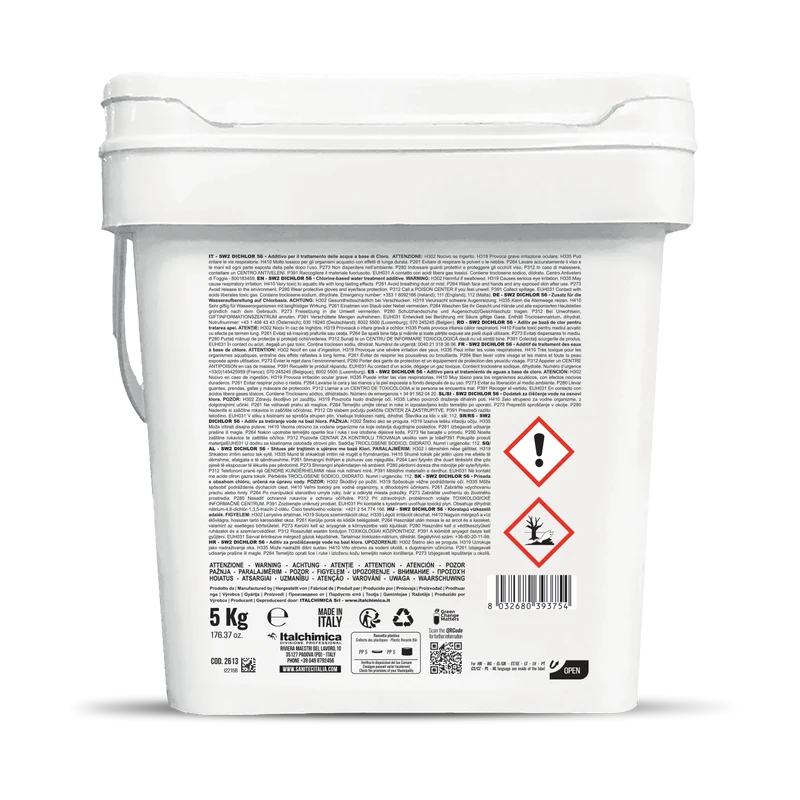 Additivo per trattamento acque piscina Sanitec SW DICHLOR 5 kg
