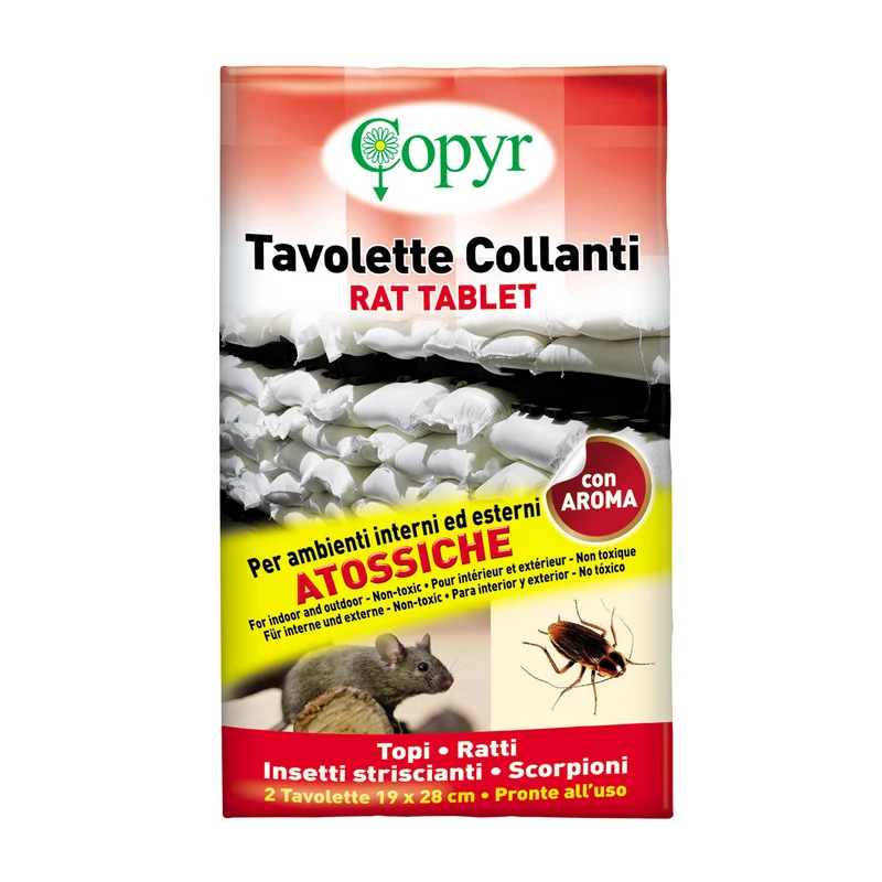 Trappola collante per topi e ratti Copyr Rat Tablet 2 pezzi