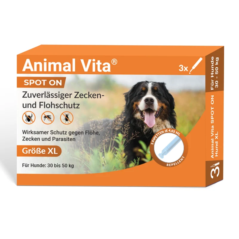 Animal Vita® Spot On Zeckenschutz für Hunde (2 bis 10kg)