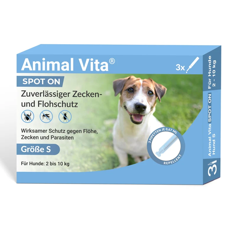 Animal Vita® Spot On Zeckenschutz für Hunde (2 bis 10kg)