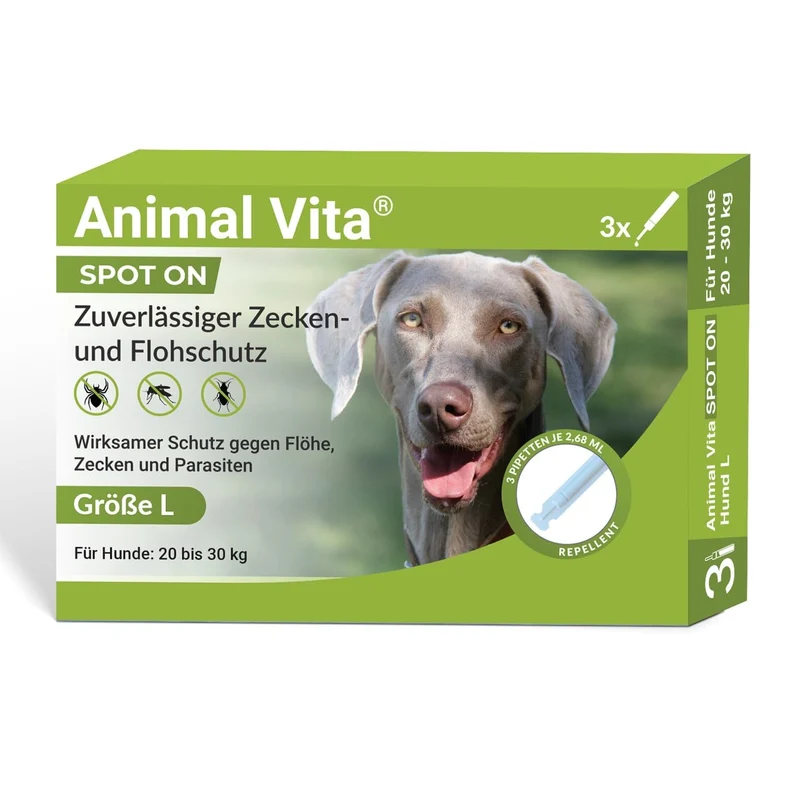 Animal Vita® Spot On Zeckenschutz für Hunde (2 bis 10kg)