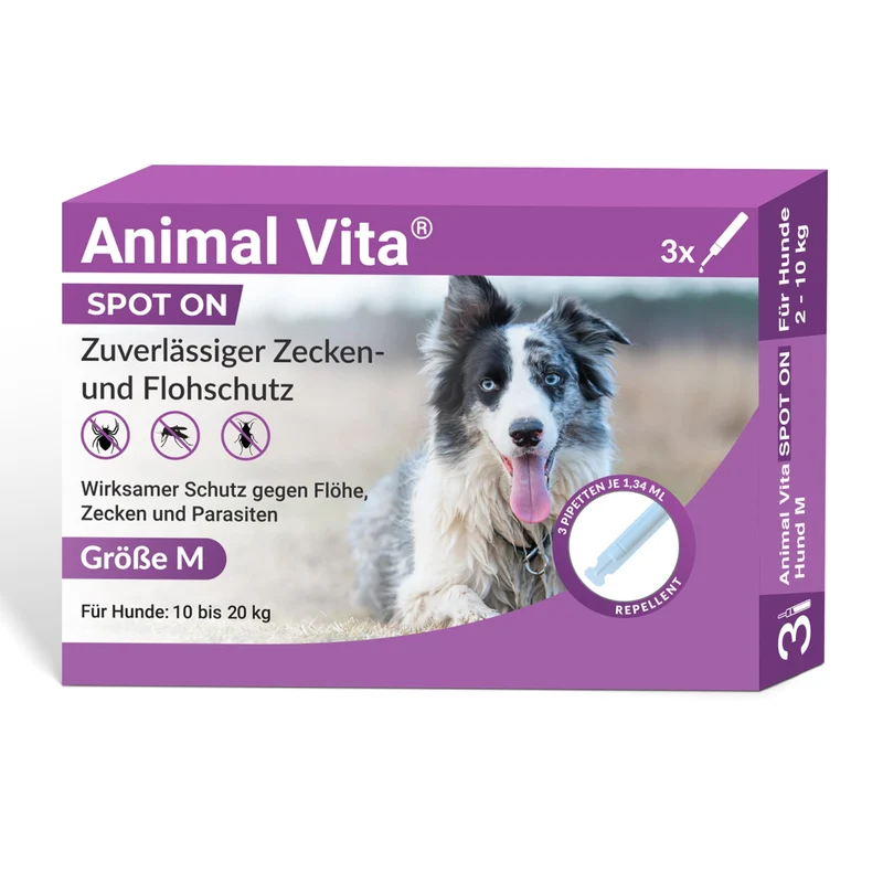 Animal Vita® Spot On Zeckenschutz für Hunde (2 bis 10kg)