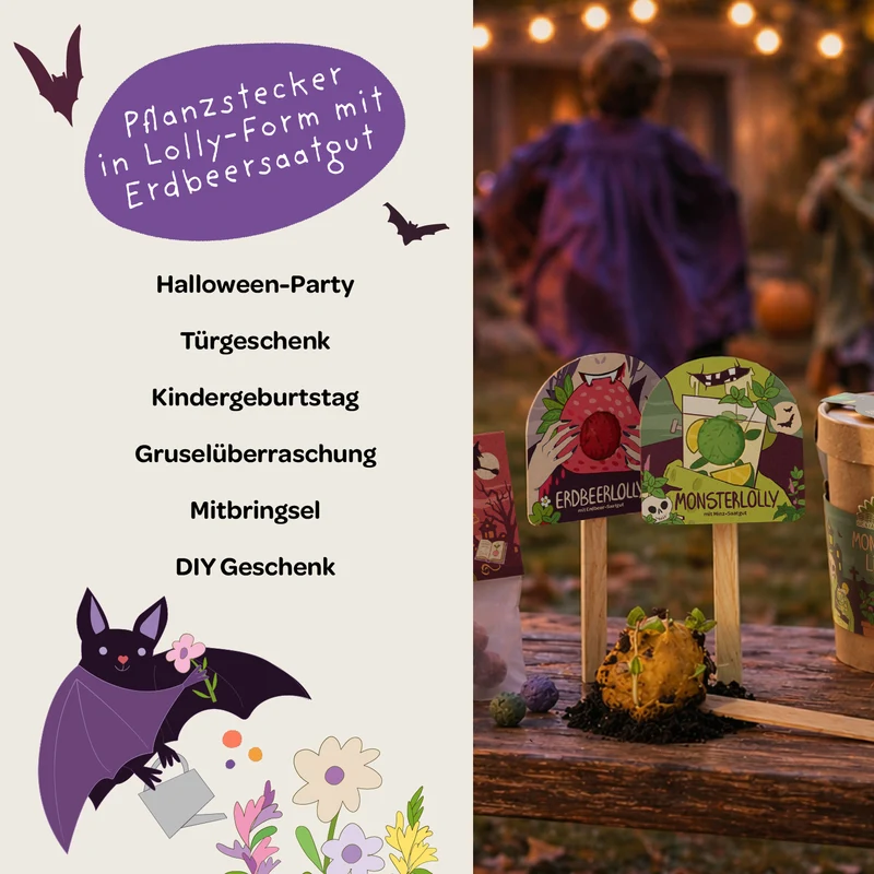 Halloween - Erdbeerlolly - Erdbeere